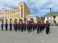 Военный парад на центральной площади порадовал вольчан в День Победы