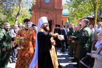 Митрополит Игнатий во время визита в Вольск освятил часовню и колокольню храма
