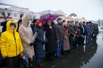 Вольчане пришли к Вечному огню почтить память защитников Отечества