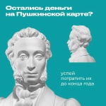 Не забудьте потратить деньги Пушкинской карты до конца года, иначе они сгорят