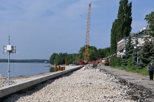Набережная Вольска: начался завершающий этап берегоукрепления и реконструкции